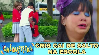 Cris Cai de Salto na Escola | Chiquititas