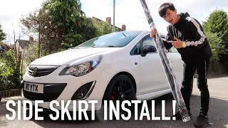 VAUXHALL CORSA SIDE SKIRT INSTALL! 🤪