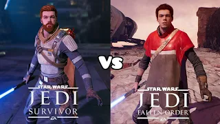 Star Wars Jedi Survivor vs Fallen Order - Gameplay and Graphics Comparison (PS5)