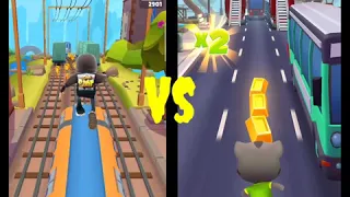 Subway surfers Vs Talking Tom gold run