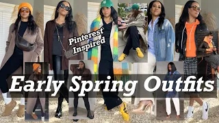 PINTEREST INSPIRED OUTFITS | Early Spring Transitional Outfits 2023 | Styling Tips |  Crystal Momon