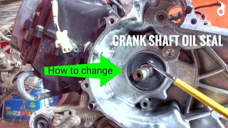 How to change crank oil seal and clutch shaft seal Honda dio