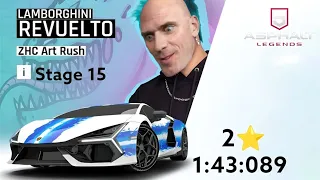 Asphalt 9 - Lamborghini Revuelto - 2 star- ZHC ART RUSH - stage 15 - 1:43:089