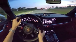 2021 Porsche 911 Turbo S - POV Night Drive (Binaural Audio)