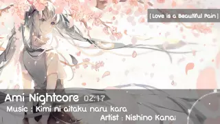 [Nightcore]  Kimi ni Aitaku Naru  - Nishino Kana