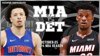 Detroit Pistons vs Miami Heat Full Game Highlights | Oct 25 | 2024 NBA Season