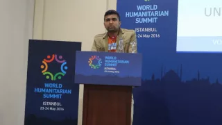 UN Volunteer Prakash Sharma (Nepal) at the World Humanitarian Summit