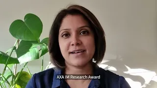 Dr Anika Haque, winner of the 2023 AXA IM Research Award