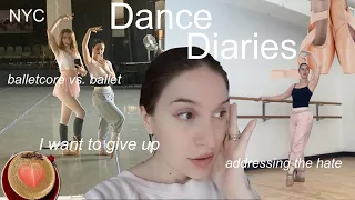 🩰 should I just GIVE UP? (online bullying, ballet classes, balletcore) | NYC DANCE DIARIES