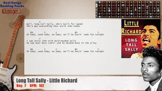 🎸 Long Tall Sally - Little Richard Guitar Backing Track with chords and lyrics