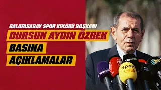 🔴 Galatasaray Spor Kulübü Başkanı Dursun Aydın Özbek, basın mensuplarına açıklamalarda bulundu