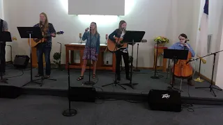 Snoeyink music team at Community CRC in honor of Grandpa's 85th