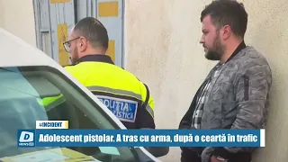 Adolescent pistolar. A tras cu arma, după o ceartă în trafic