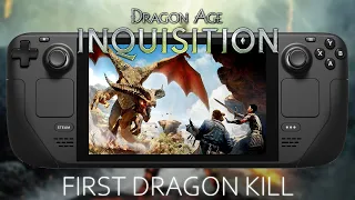 Dragon Age Inquisition on Steam Deck - First Dragon kill (Hard difficulty, all trials on)