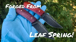 Forging a Leaf Spring Into a Pair of Hunting Knives