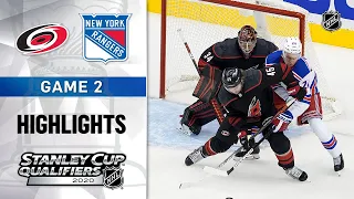 NHL Highlights | Rangers @ Hurricanes, GM2 - Aug. 3, 2020