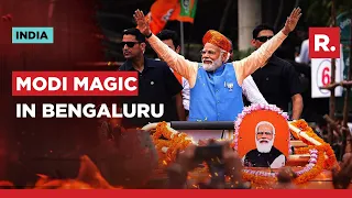PM Modi Arrives To A Rousing Welcome In Bengaluru For Second Phase Of Mega Roadshow