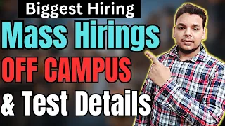 Mass Direct Hirings | OFF Campus Job Drive | 2022 , 2023 , 2024 Batch Hiring | Latest Freshers