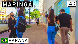 Walking in Maringá 🇧🇷 Paraná, Brazil |【4K】2021