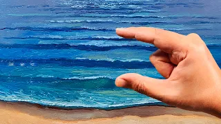 Distance Between Waves In Seascape Painting