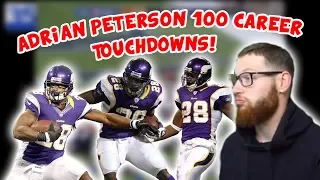 Rugby Player Reacts to ADRIAN PETERSON All 100 NFL Career Rushing Touchdowns!