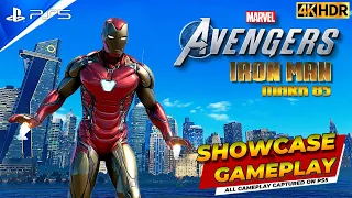 AVENGERS ENDGAME IRON MAN MARK 85 SUIT SHOWCASE & GAMEPLAY || PS5 4K HDR || MARVEL AVENGERS GAME