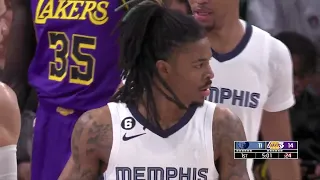 Ja Morant dominates the Lakers by scoring through 3 defenders an incredible shot + and-1