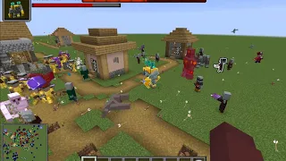 Minecraft  Mob Battle: Villagers vs Pillagers