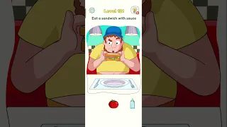 Dop 3 level 121 Eat a sandwich with sauce 🥪 #shorts #sandwich #sauce #dop3 #mobilegame #iosgame