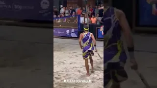 Tommaso Giovannini e André Baran na Arena Boa Viagem - Beach Tennis Brasil