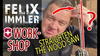 Super trick how to straighten a bent wood saw - Victorinox custom & maintenance (21/25)