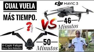 CUAL DRONE VUELA MÁS TIEMPO - V- COPTR FALCON VS DJI MAVIC 3 PRUEBA REAL en ESPAÑOL