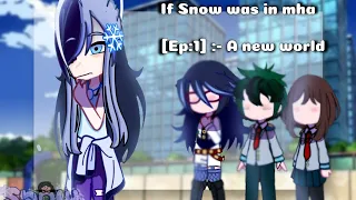 "A new world" || If Snow was in MHA || Ep: 1 || Snow
