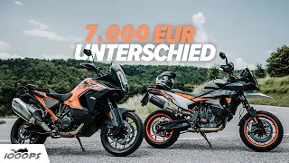 Mit welcher reist man schneller? KTM 890 SMT vs. 1290 Super Adventure S 2023 Test & Vergleich