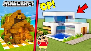 SHINCHAN Made An ULTIMATE MODERN HOUSE In Minecraft