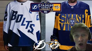 2022 NHL Stadium Series Jerseys REVEALED! Tampa Bay Lightning vs Nashville Predators