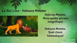 Le Roi Lion - Hakuna Matata (Lyrics)