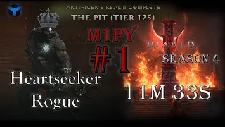 #1 ROGUE'S BACK ON THE MENU - T125 Pit - Heartseeker Rogue - Maxroll Pit Ladder Diablo IV Season 4