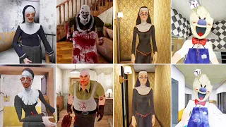 Old Vs New Jumpscare Of All Keplerians Games | Evil Nun Vs Mr Meat Vs Evil Nun 2 Vs Ice Scream 7