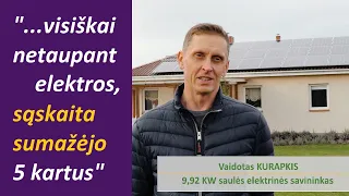 Saulės elektrinės įrengimas – 9,92 kW | Klientų atsiliepimai