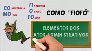 Elementos ou Requisitos dos Atos Administrativos - "COMO FIOFÓ" l Tá Tudo Mapeado