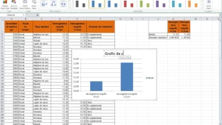 Reprezentare grafica utilizata pentru comparatia a doua medii in Excel