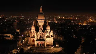 Paris France At Night 4k, Eiffel Tower, Drone Film From Above, A Travel Tour UHD