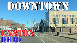 Canton - Ohio - 4K Downtown Drive