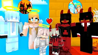 Monster School : Angel Girl and Devil Boy - Minecraft Animation