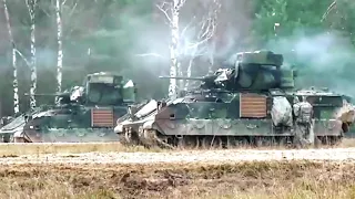 Bradley Fighting Vehicle in Action