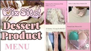 I Designed My Fashion Products Like A DESSERT MENU! * Wix Website Builder 🍰🌸🍨💕🍪💗