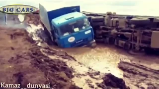 KAMAZ off-road Russia. Trucks on the roads of Siberia