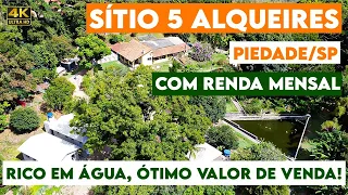 SÍTIO 5 Alqueires, RICO EM ÁGUA e com RENDA MENSAL!