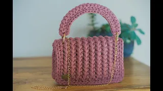 გრეხილი უზორის კლასიკური ხელჩანთა. ნაწილი I. Woven pattern classic handbag. Part I.